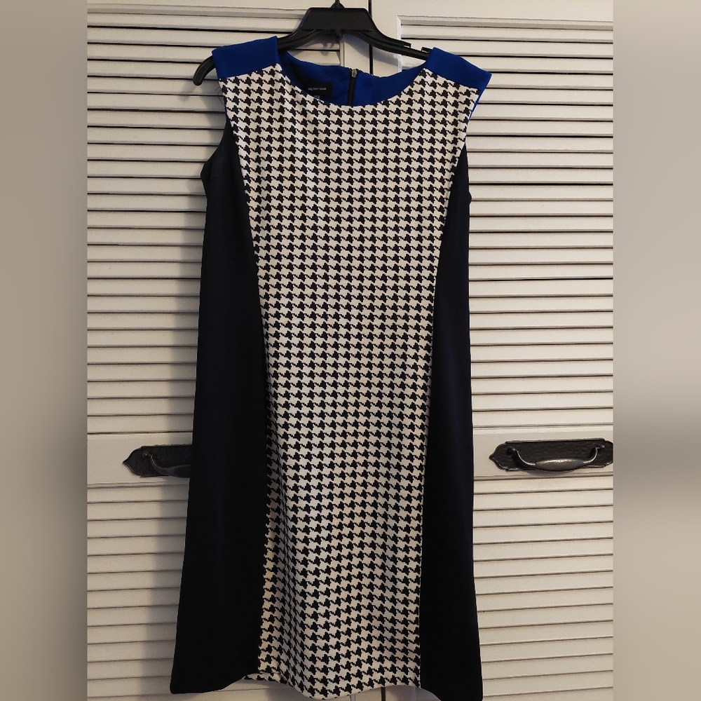 Spense Houndstooth color block dress-10